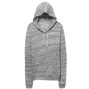 🆕 Alternative Apparel Women’s Classic Printed Eco-Jersey Gray Pullover Hoodie